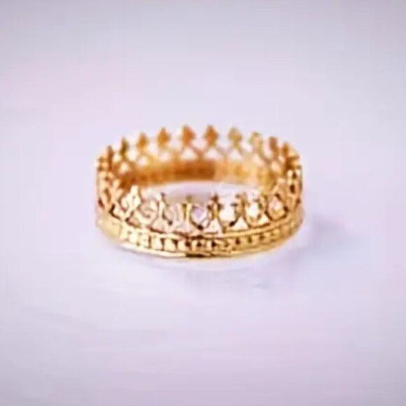 NWT! MJMAOYI Gold Crown Ring - Picture 1 of 7
